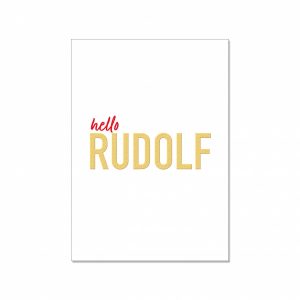 weisse Karte hello Rudolph