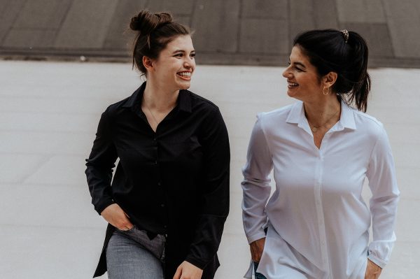 Longbluse weiss/schwarz