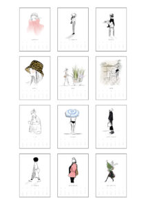 illustrierter Wandkalender 2022