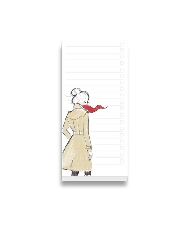 weisser Notizblock mit einer Zeichnung