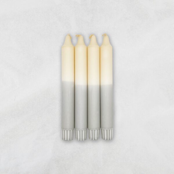 Stabkerzen Creme Grey