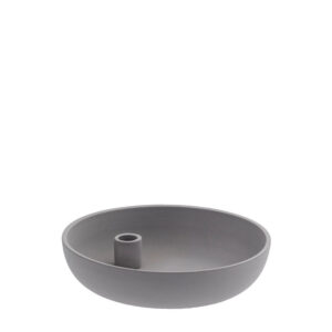 hellgraue runde Kerzenschale