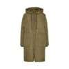 Wintermantel olivgrün mit Kapuze