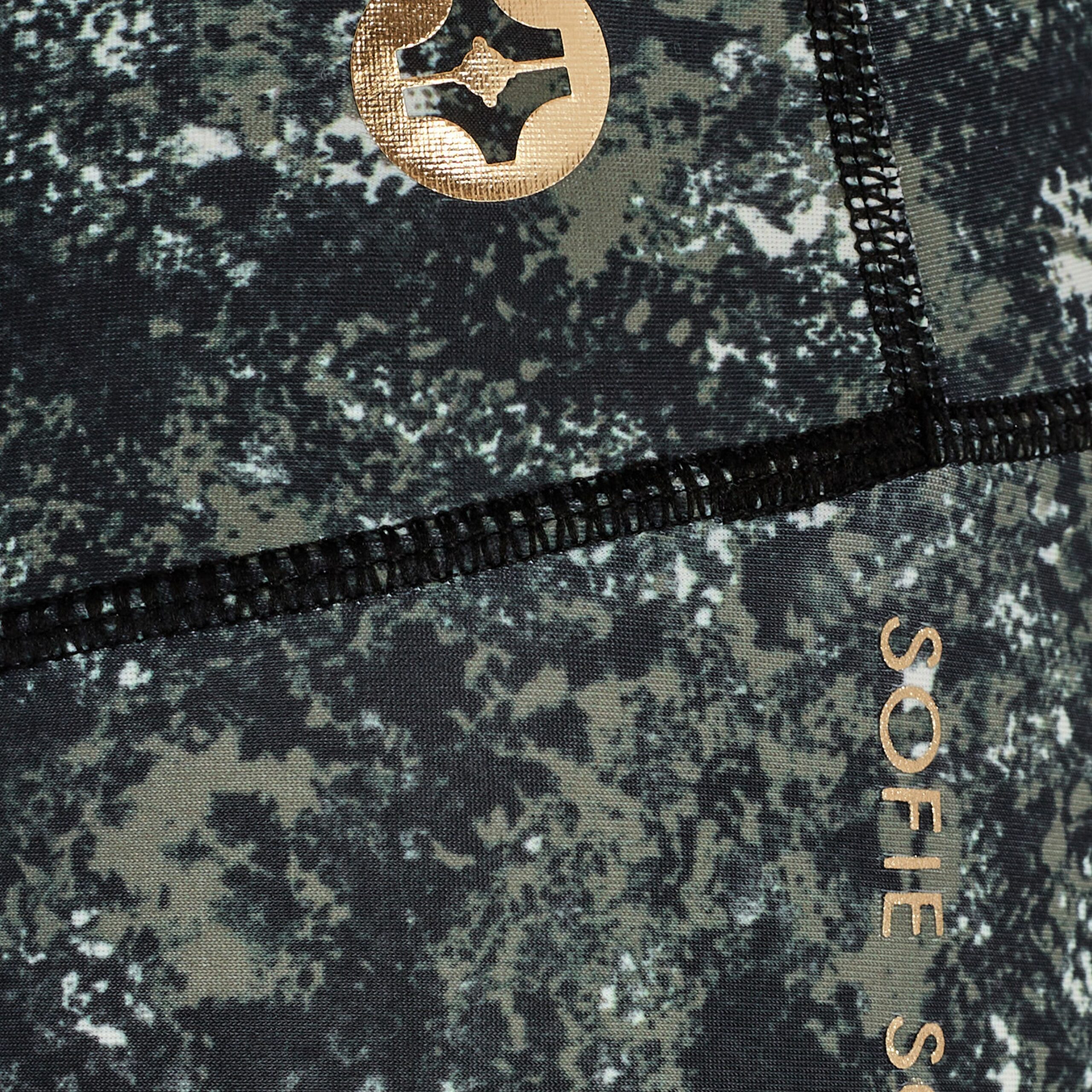 Leggings in grün gemustert