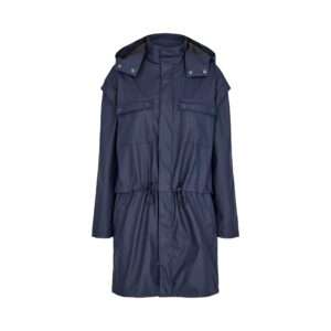 blaue Regenjacke